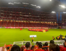 サッカー観戦