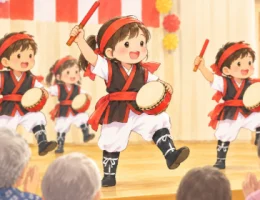 学区の敬老会で発表会！